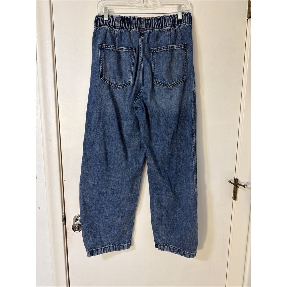 GAP  Pull-On Barrel Jeans Size Small Long Pockets Boho - Picture 4 of 8